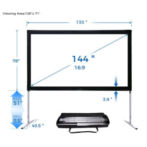 ScreenPro 144 Inch Projector Screen Dimensions